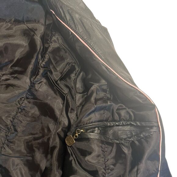 David Moore Leather Jacket Men’s 2XL Y2K Streetwear Black Fall Outerwear - Picture 13 of 16